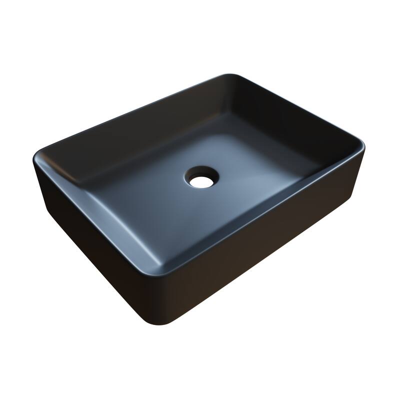 Lyra Bench Mount Ceramic Rectangular Vessel Bathroom Sink