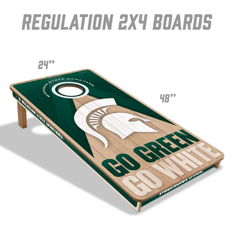 Michigan State Spartans NCAA 2x4 Professional Cornhole Board Set