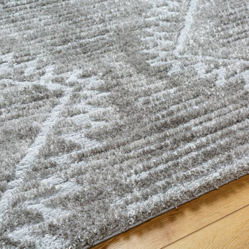 Livabliss Nomadic Boho Diamond Plush Area Rug
