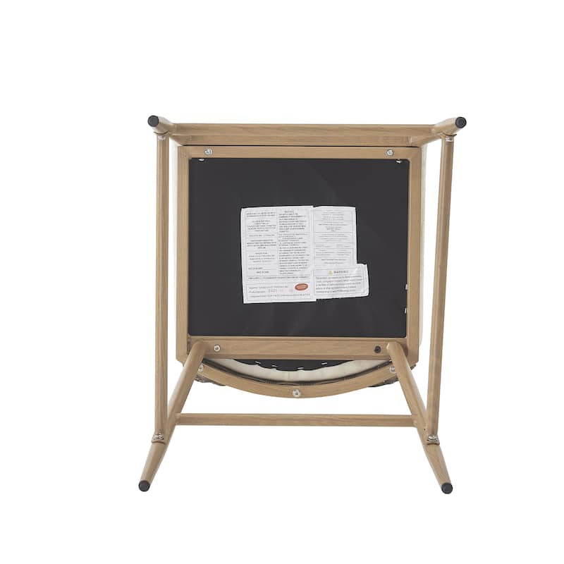 Christopher Knight Home - Esme Barstool in Iron & Rattan with Upholstered Cushion (Set of 2)