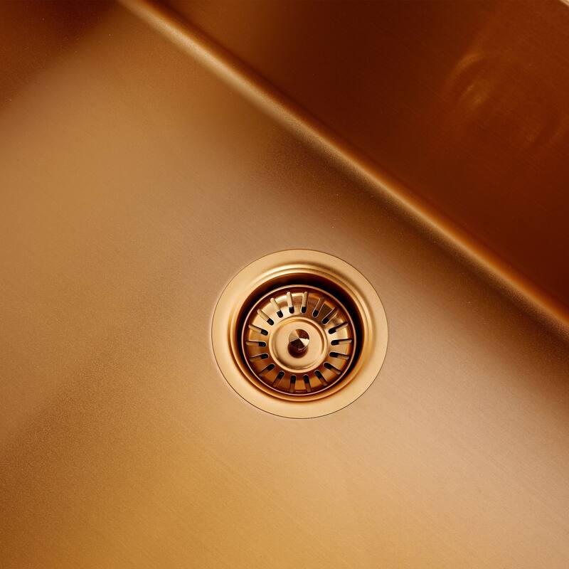 CB HOME 33" Drop-in Single Bowl Stainless Steel/Gold Kitchen Sink
