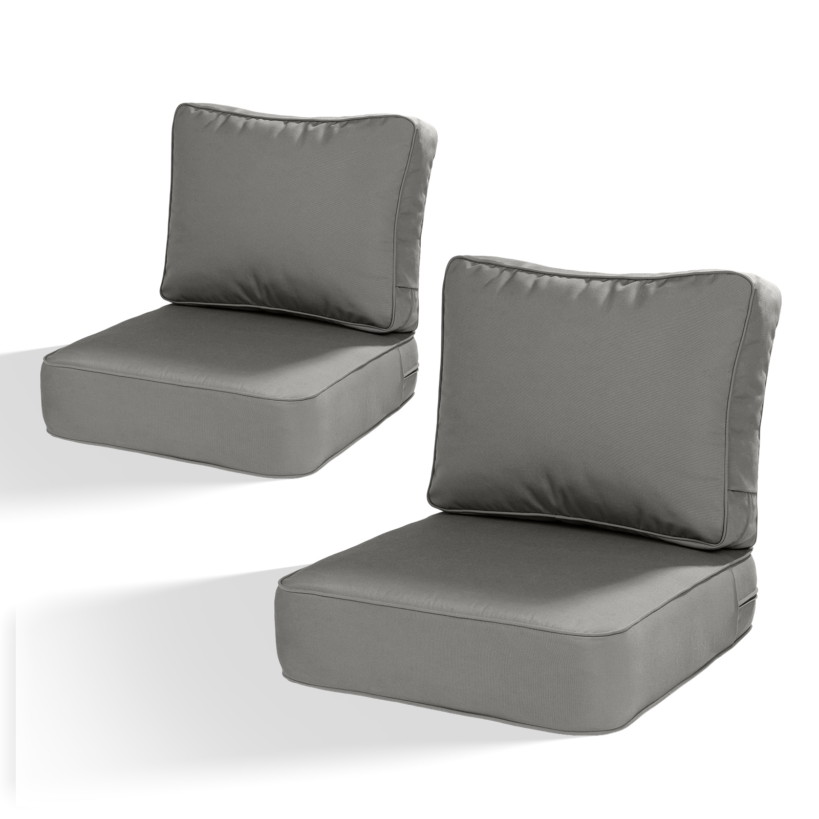 Aoodor Sunbrella Fabric Outdoor Deep Seat Cushion Set of 2