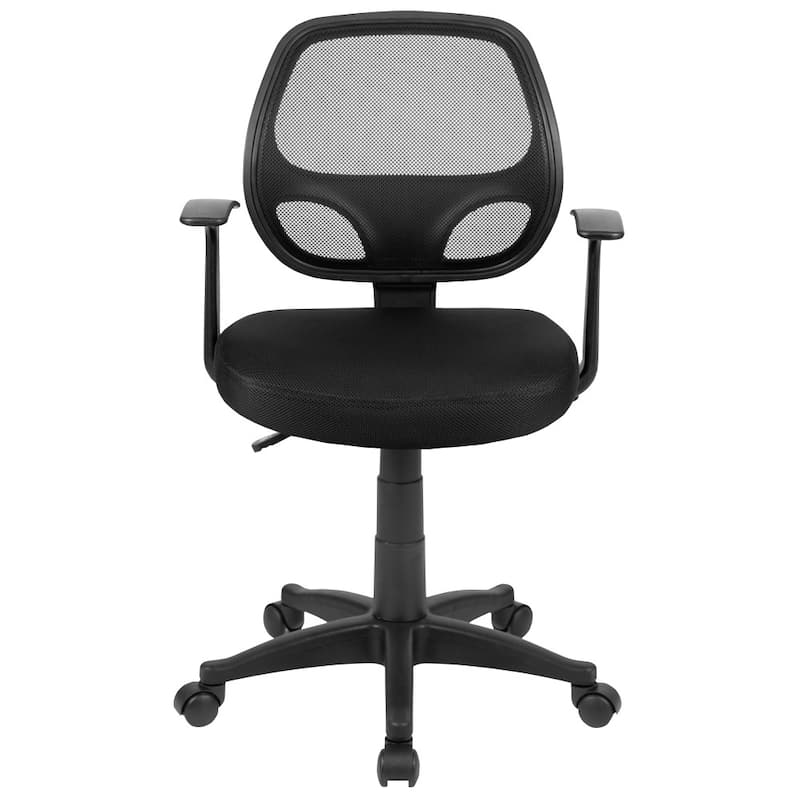 Mid-Back Mesh Swivel Task Office Chair with T-Arms - Office Furniture - 21"D x 24"W x 34.25" - 39"H