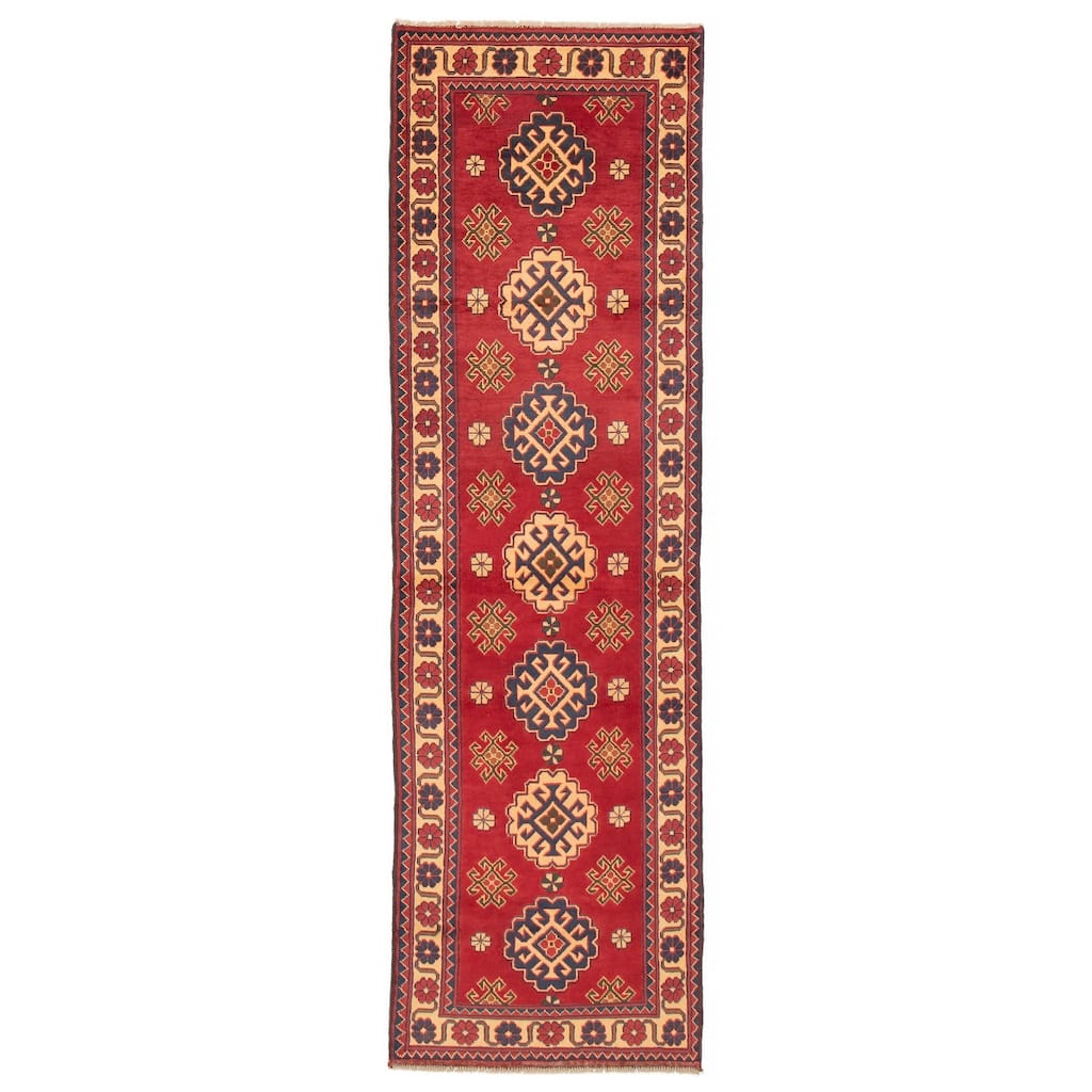 ECARPETGALLERY Hand-knotted Kargahi Red Wool Rug - 2'10 x 9'5