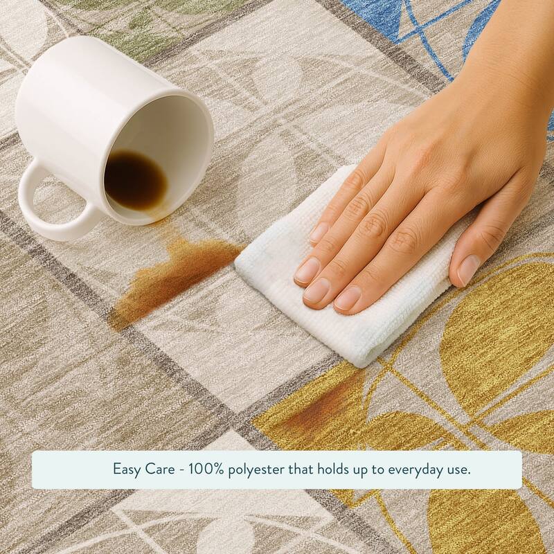 Machine Washable Indoor/ Outdoor Patch Lupton Chantille Rug