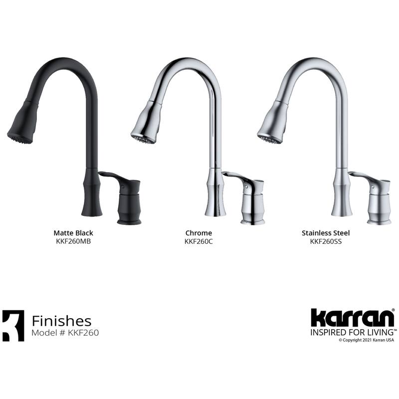 Karran USA KKF260 Hillwood 1.8 GPM Single Hole Pull Down Kitchen