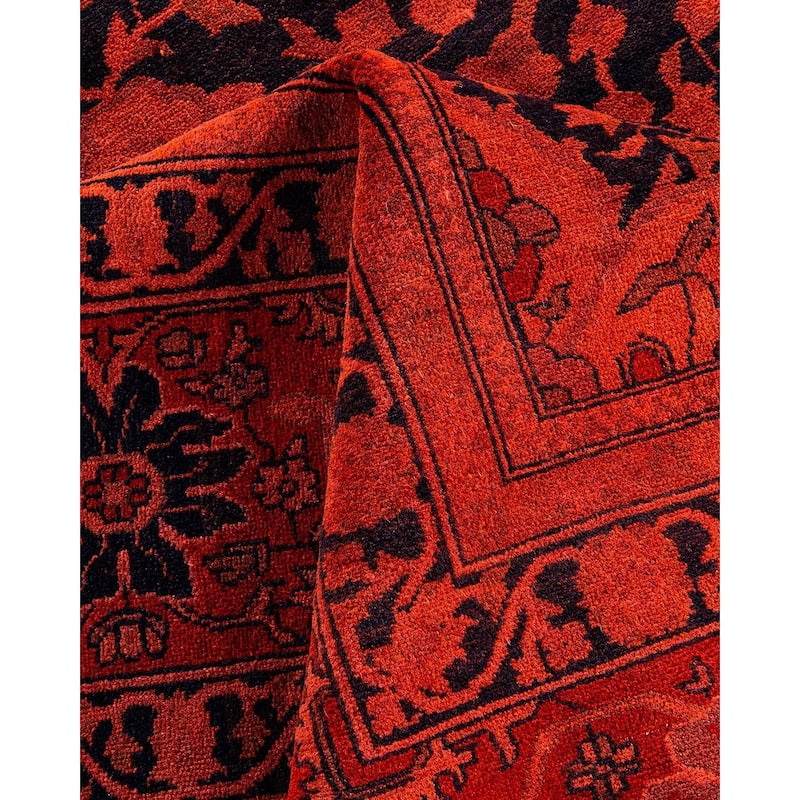 Vibrance, One-of-a-Kind Hand-Knotted Area Rug - Red, 8' 1" x 10' 5" - 8' 1" x 10' 5"