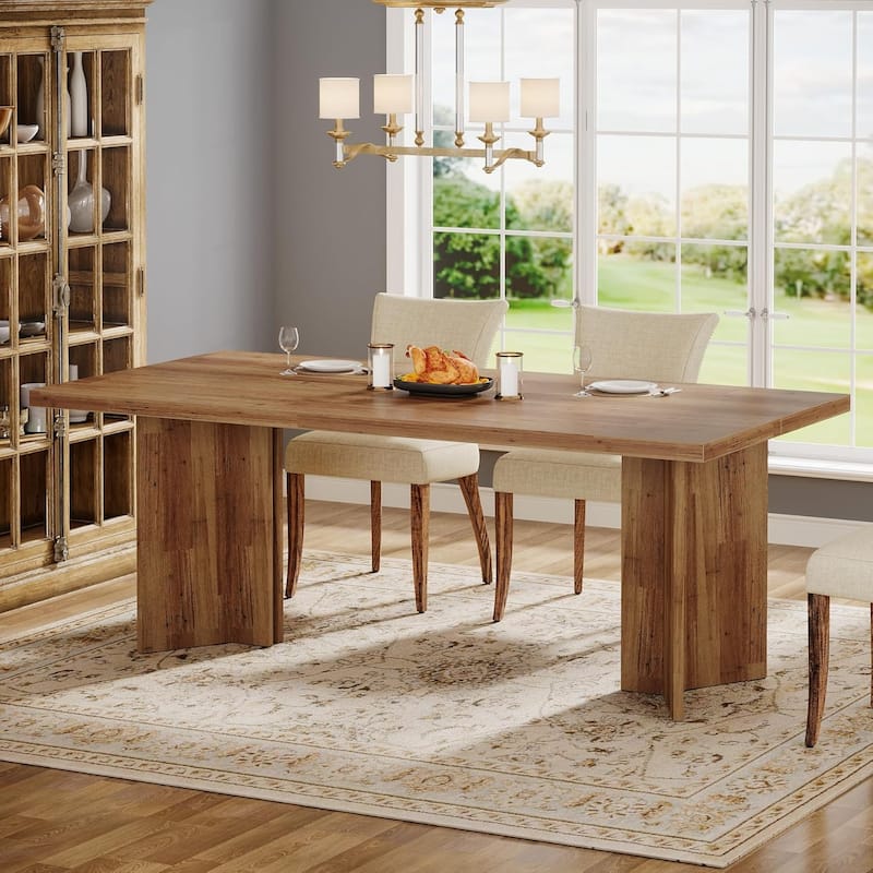 63-inch Rectangular Dining Table with Heavy-Duty Base - Overstock ...