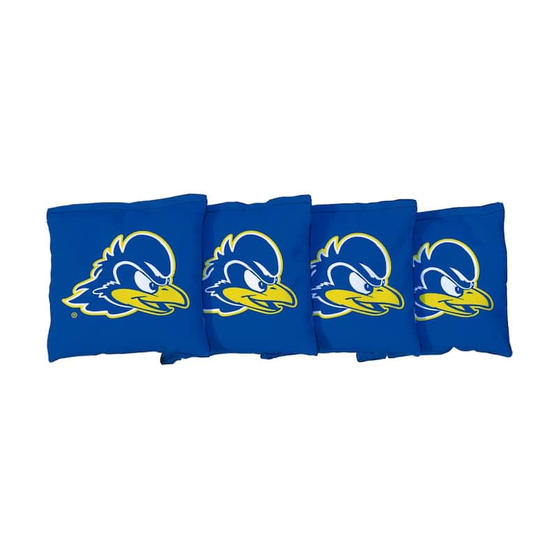 Delaware Blue Hens Blue Cornhole Bags - All-Weather Resin Filled