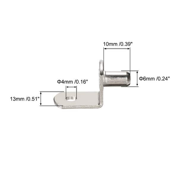 20pcs Shelf Support Studs Pegs Pins Plugs 6mm LShaped Bracket