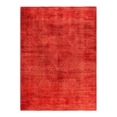 Contemporary Overdyed Wool Hand Knotted Area Rug - 6' 1" x 8' 2"