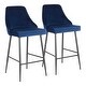 preview thumbnail 59 of 62, Silver Orchid Naldi Contemporary Black Counter Stool (Set of 2) - N/A