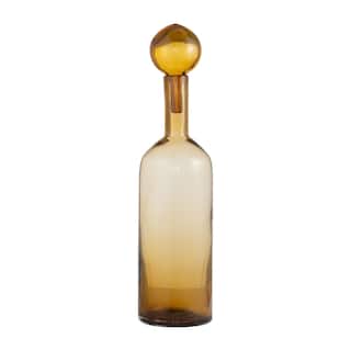 Sagebrook Home Decorative Glass Vase with Modern Bottle Design
