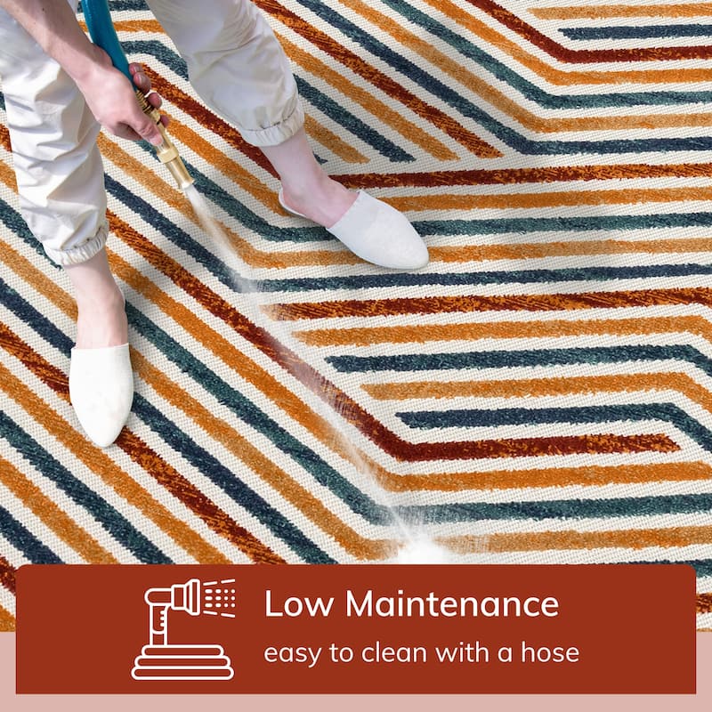 Well Woven Dorado Neema Modern Indoor Outdoor Geometric Area Rug