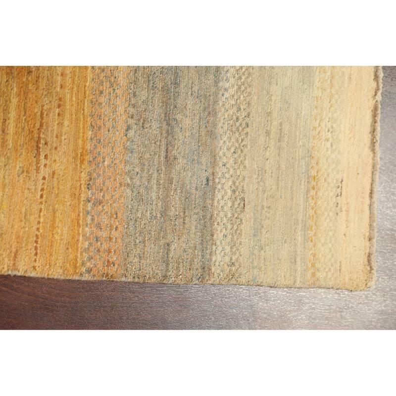 Modern Oriental Gabbeh Kashkoli Runner Rug Hand-knotted Wool Carpet - 2'7" x 7'11"