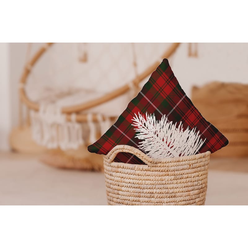 Tartan Pine Accent Pillow