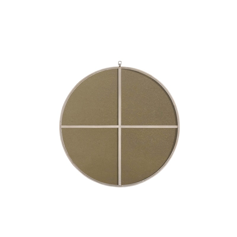 Strick & Bolton Patti Metal 36-inch Round Mirror with Decorative Hook