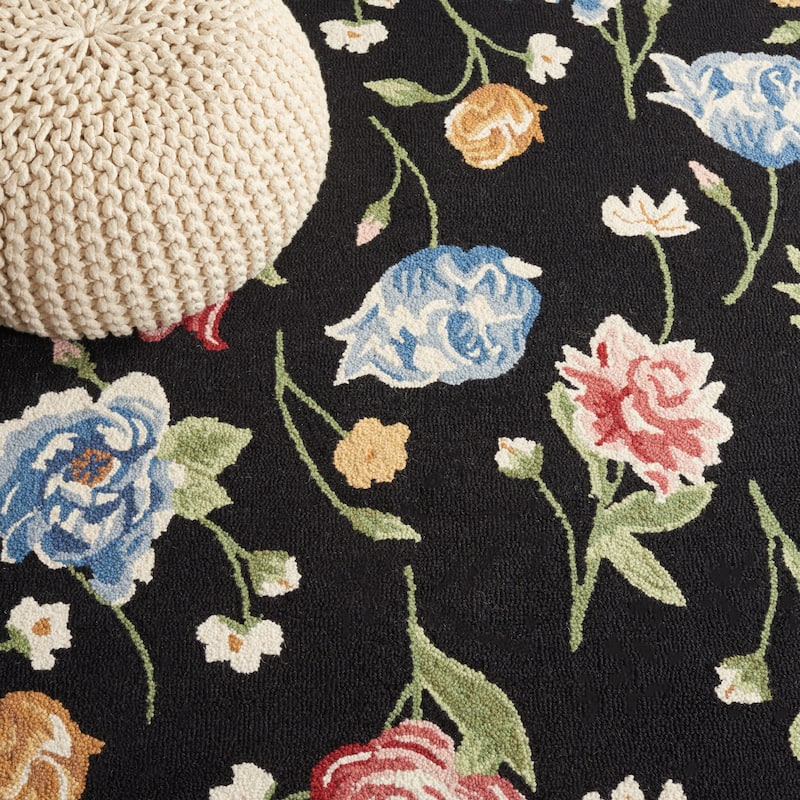 SAFAVIEH Handmade Chelsea Bloomery French Country Floral Wool Rug