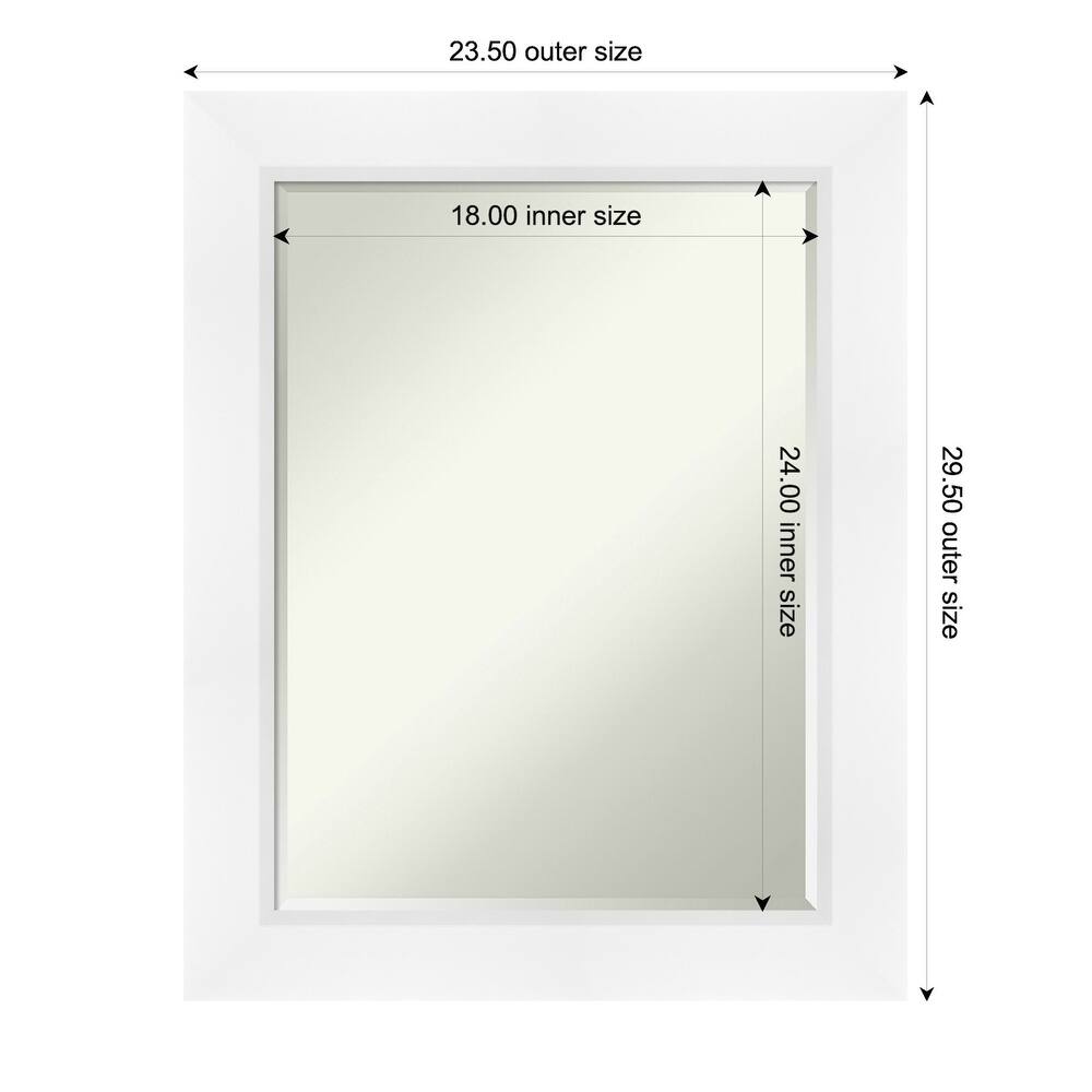 Sloped Half-Inch-Bevel Framed Wall Mirror