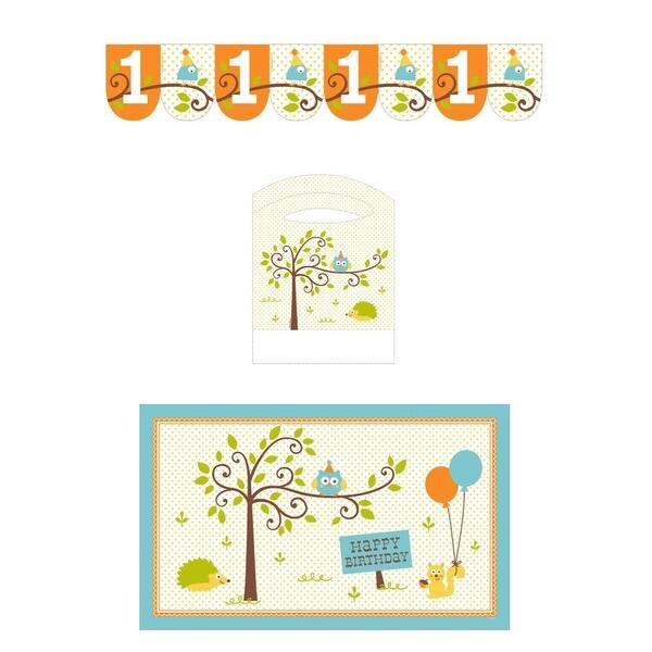 Shop Pack Of 6 Happi Woodland Baby Boy S 1st Birthday High Chair