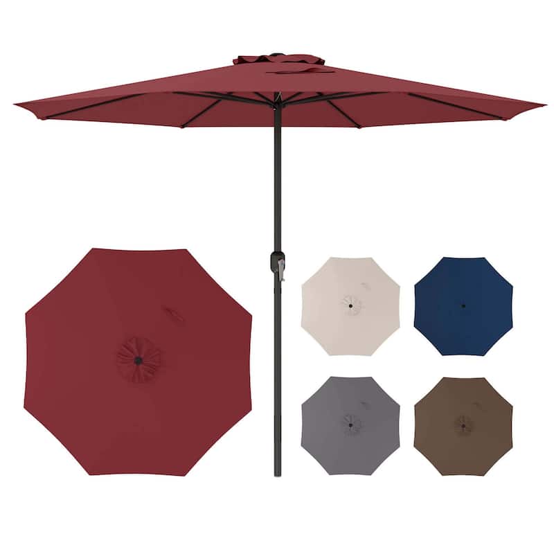 Costway 12 FT Patio Umbrella Outdoor Market Umbrella with Crank Handle