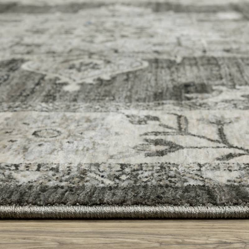 Style Haven Cádiz Medallion Grey/ Beige Area Rug