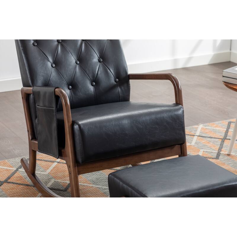 Rocking Armchair With Ottoman for Living Room