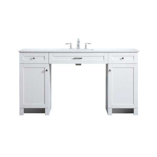 slide 2 of 11, Elegant Lighting VF14960 Cooper 60" Free Standing Single Basin Vanity White