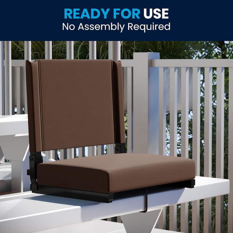 Ultra-Padded Stadium Chair - 18"W x 14"D x 18"H - 18"W x 14"D x 18"H
