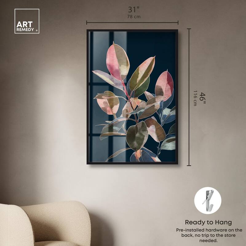 Fuchsia Frond I Shadowbox by Art Remedy