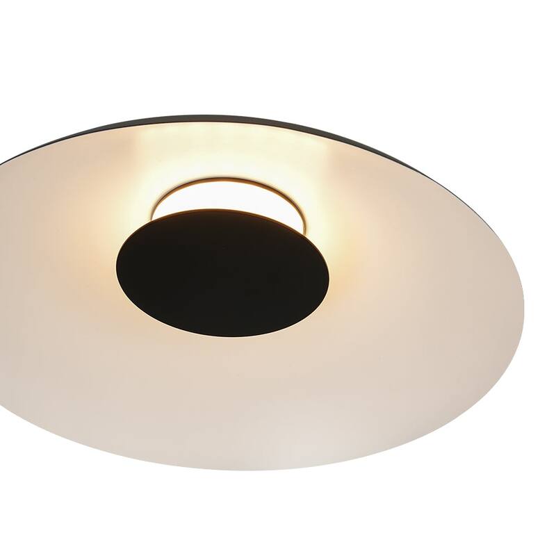 Scandinavian Dimmable LED Round Shallow Dome Ceiling Light 19.7in