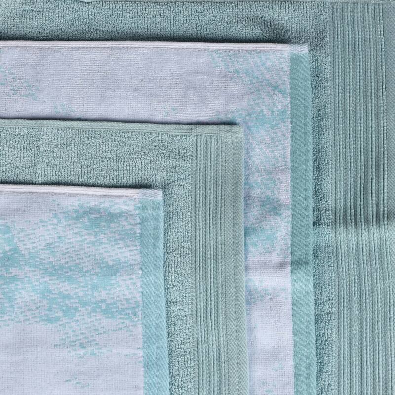 Superior Cotton Quick-Drying Solid and Marble 8 Piece Towel Set
