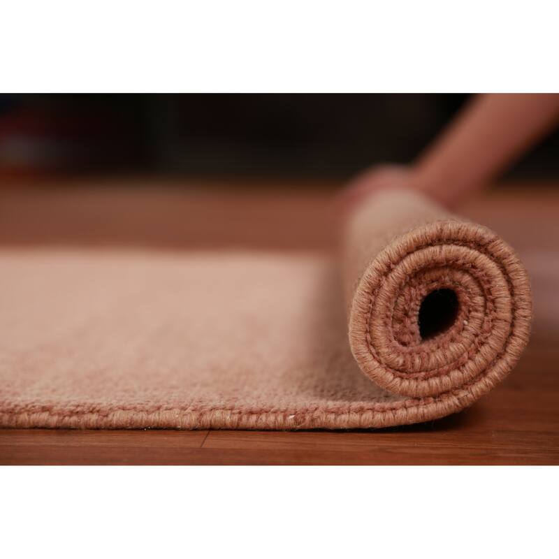 Hand Knotted Oriental 100% Wool Carpet Modern Solid Oranges & Rust Gabbeh Runner Rug - 10' 3'' X 3' 0''