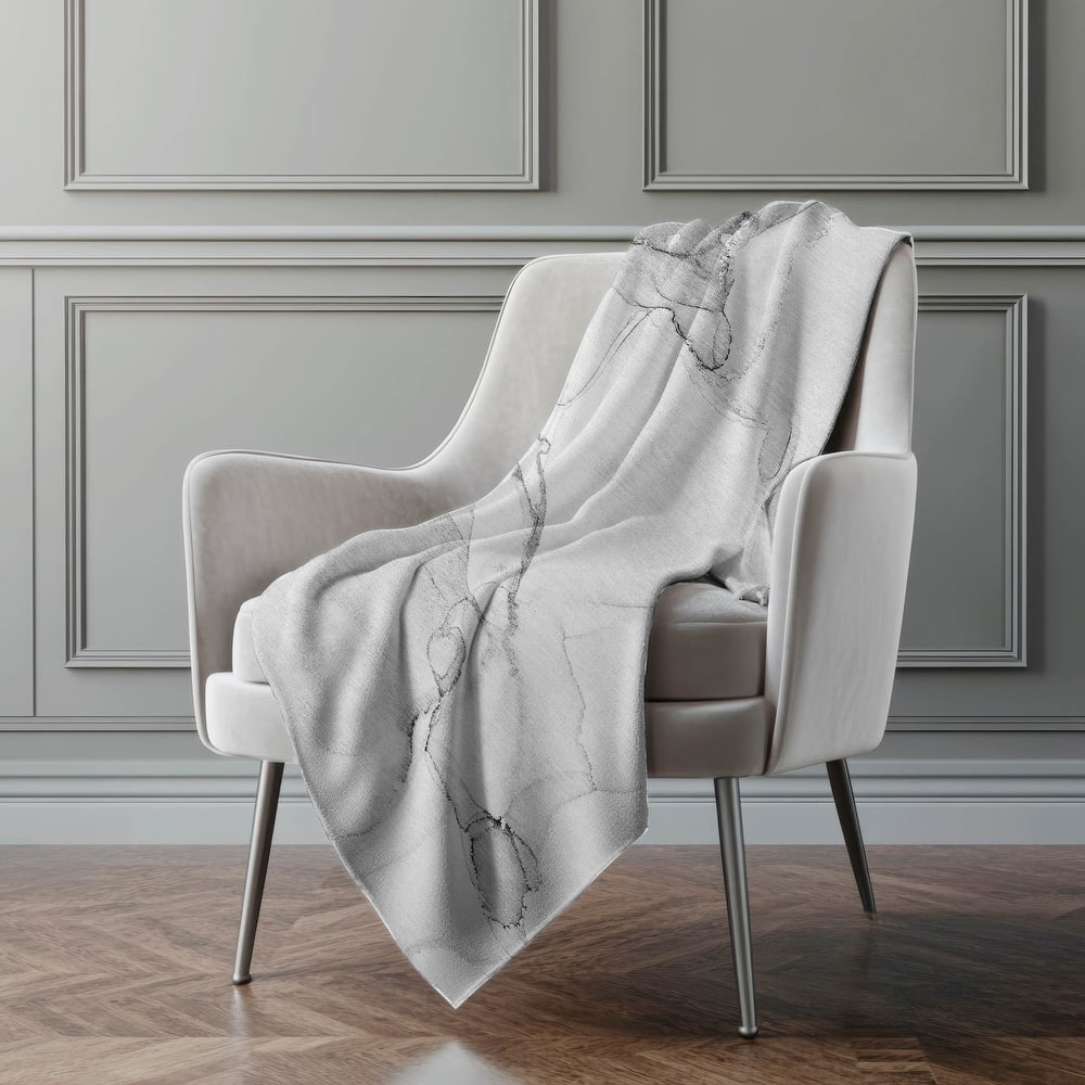 Premium Machine Washable Modern Glam Sherpa Throw Blanket