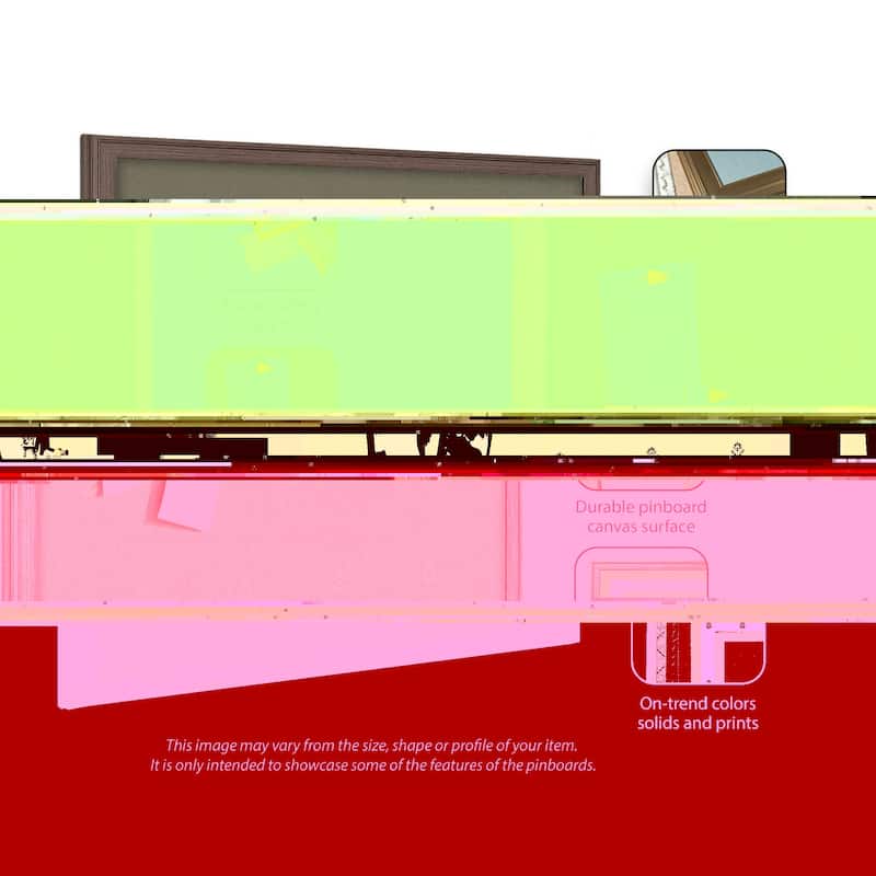 Kate and Laurel Pinboard Green Botanical Block Print