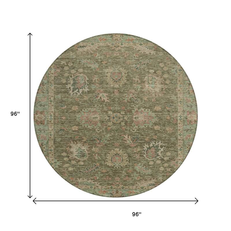 HomeRoots Floral Traditional Rectangle Outdoor Rug