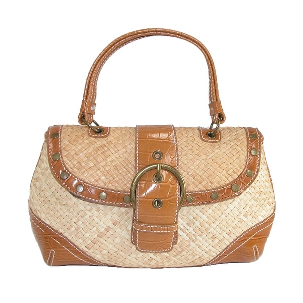 Dynamic Asia Women's Straw Buckle Front Handbag