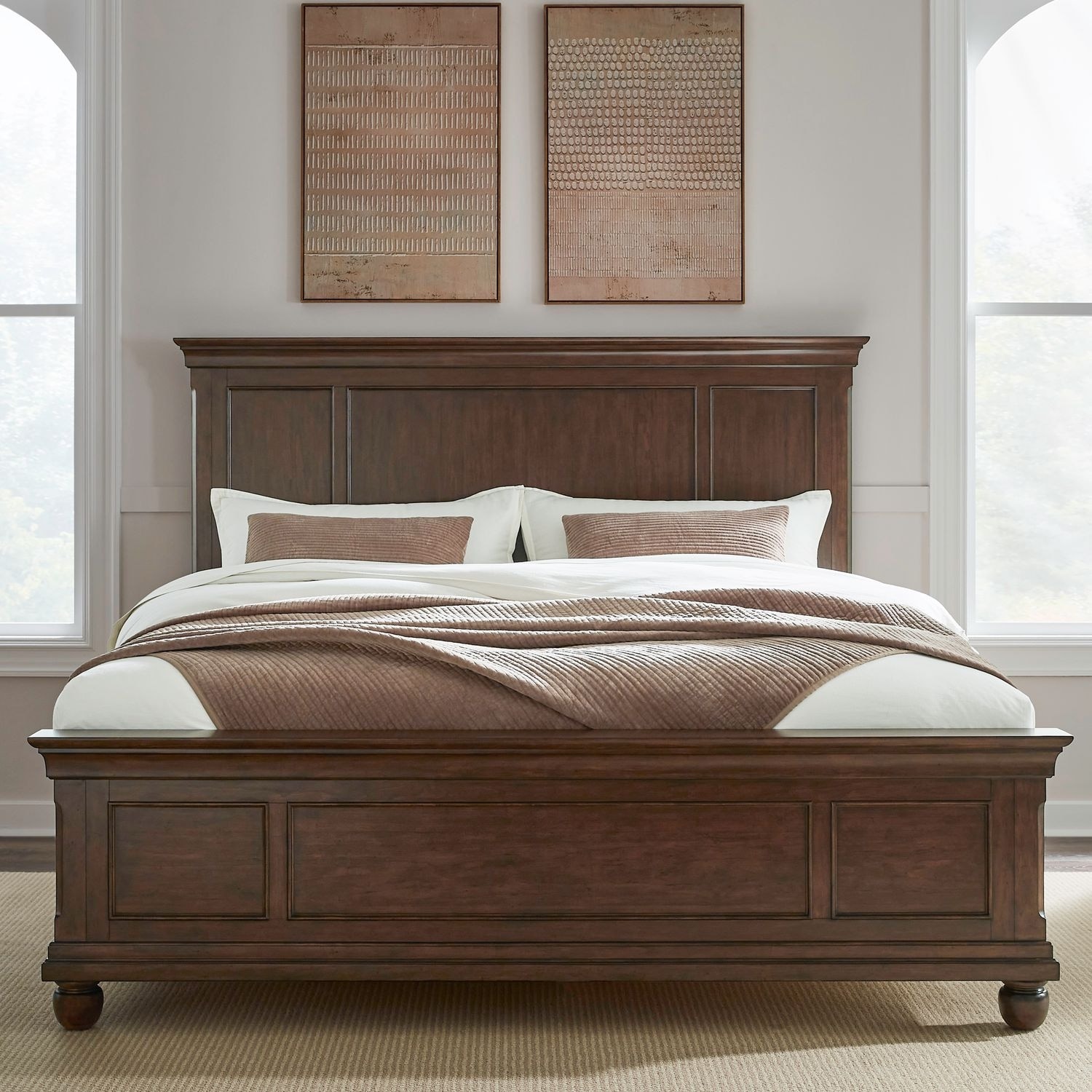 Liberty Furniture Rustic Traditions Panel Bed - King, Queen