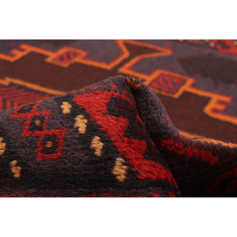 ECARPETGALLERY Hand-knotted Baluch Dark Navy Wool Rug - 3'10 x 6'1