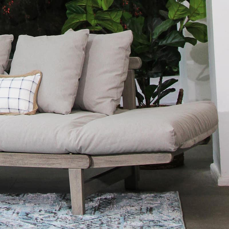 Cambridge Casual West Lake Convertible Wood Outdoor Sofa Daybed