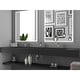 preview thumbnail 80 of 157, Pyramid Solid Surface Wall-Mounted Bathroom Sink 84" - Black