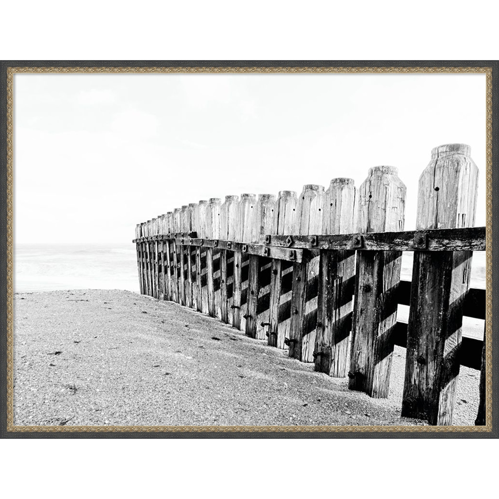 Breakers by Jasper Huish Framed Mounted Canvas Wall Art Print
