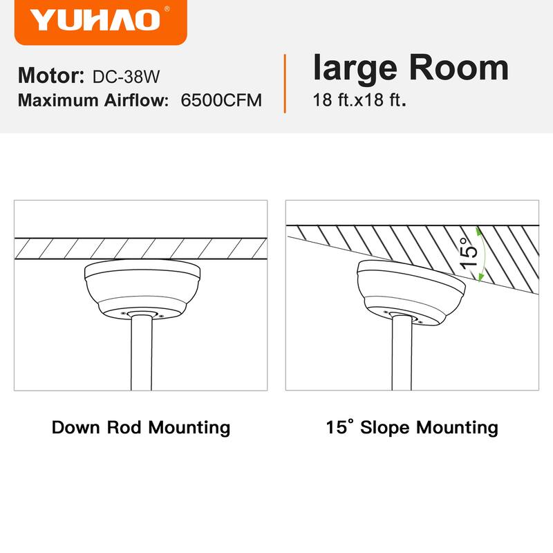 60 in. Integrated LED Indoor&Outdoor Matte Black Ceiling Fan with Light Kit and Remote - 60 INCHES
