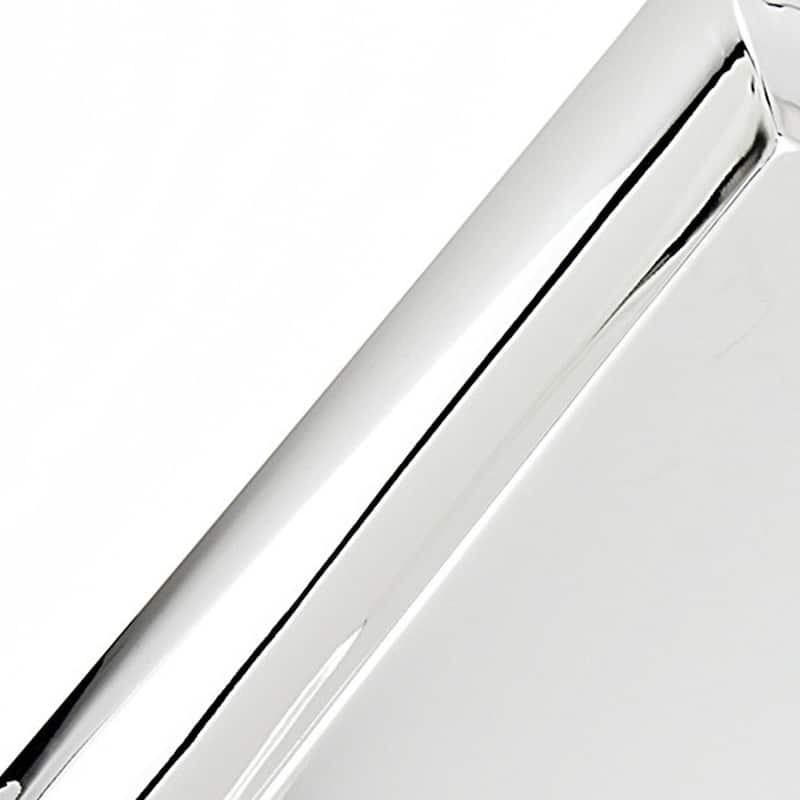 HomeRoots 16" Silver Stainless Steel Serving Tray