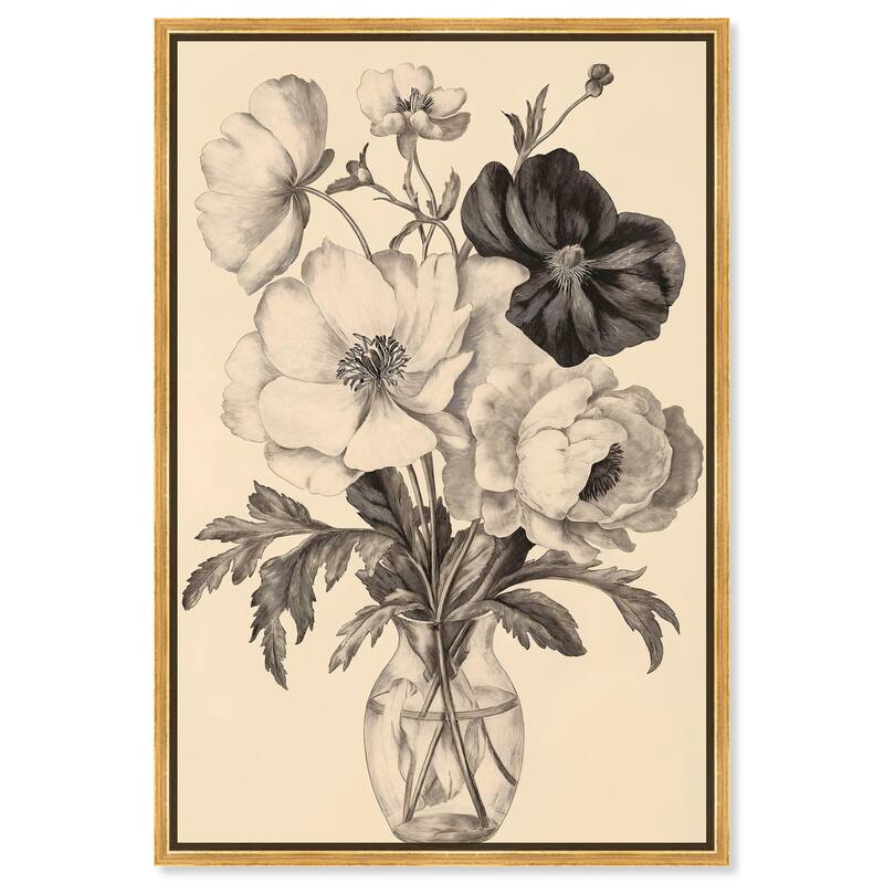 Herbarium's Hush II Canvas by Art Remedy - Gold - 16" x 24"