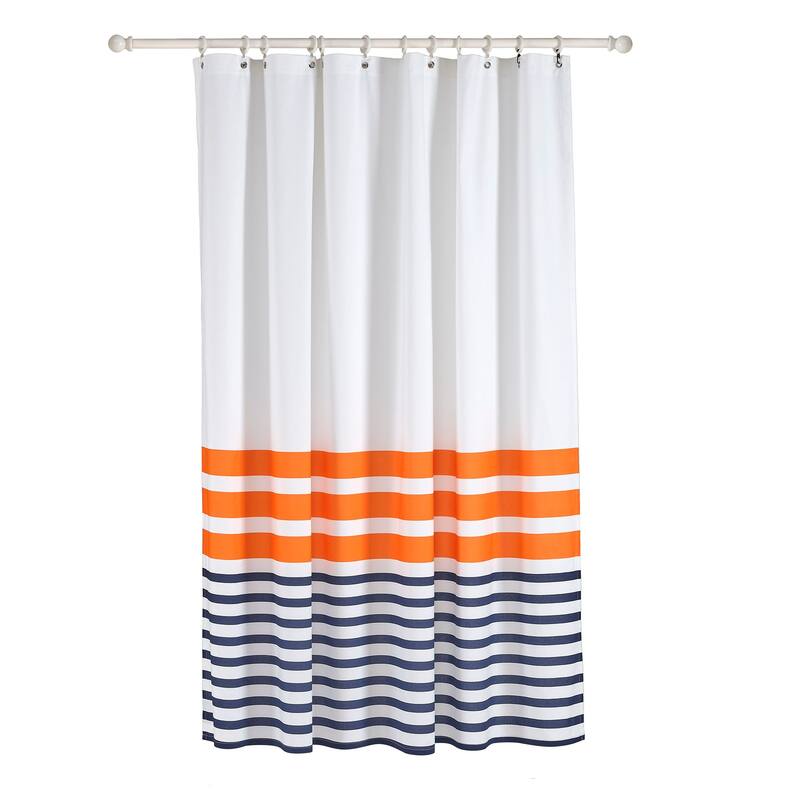 Brooks Brothers Turkish Pesthemal Shower Curtain - Orange