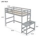 preview thumbnail 13 of 13, Twin High Loft Bed with Ladder,Guardrails