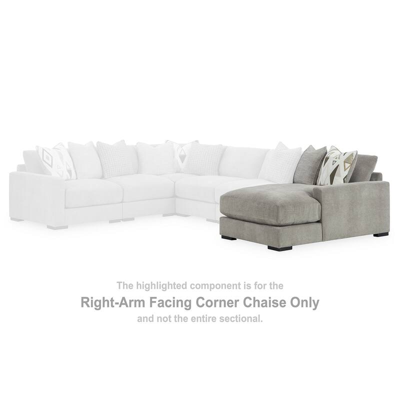 Signature Design by Ashley Aslan Court Gray 4-Piece Sofa Pit Sectional - 142" W x 65" D x 36" H