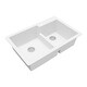preview thumbnail 56 of 54, Karran Top Mount Large/Small Bowl Quartz Kitchen Sink - 33" x 22" x 9" - 33" x 22" x 9"