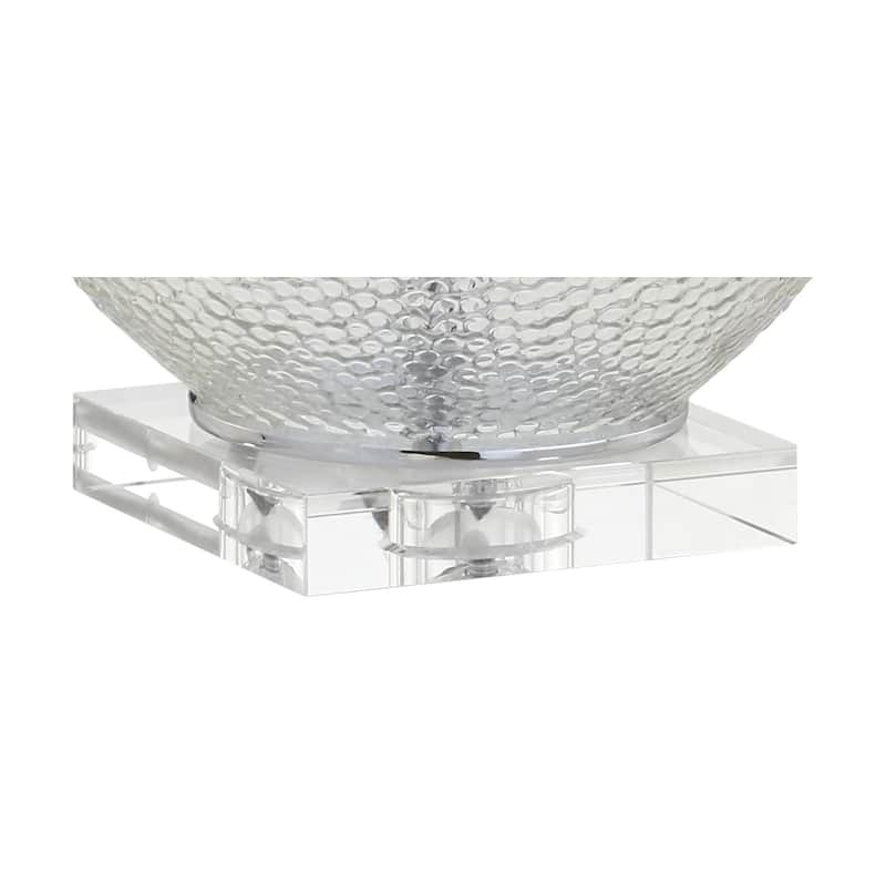 Lillian 24" Glass / Crystal LED Table Lamp, Clear by JONATHAN Y